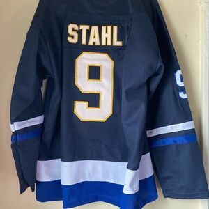 Embroidered mighty ducks movie promo villains hockey jersey